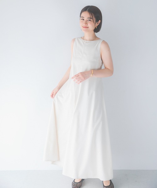 URBAN RESEARCH ROSSO WOMEN(アーバンリサーチ ロッソ)の「リネン混リボンドレス(ワンピース・レディース・ブラック/グリーン/ホワイト系その他/ブルー系その他・FREE)」の13枚目の写真