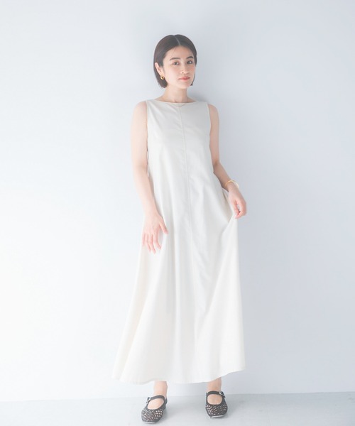 URBAN RESEARCH ROSSO WOMEN(アーバンリサーチ ロッソ)の「リネン混リボンドレス(ワンピース・レディース・ブラック/グリーン/ホワイト系その他/ブルー系その他・FREE)」の12枚目の写真