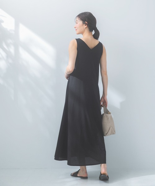 URBAN RESEARCH ROSSO WOMEN(アーバンリサーチ ロッソ)の「リネン混リボンドレス(ワンピース・レディース・ブラック/グリーン/ホワイト系その他/ブルー系その他・FREE)」の18枚目の写真