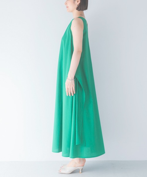 URBAN RESEARCH ROSSO WOMEN(アーバンリサーチ ロッソ)の「リネン混リボンドレス(ワンピース・レディース・ブラック/グリーン/ホワイト系その他/ブルー系その他・FREE)」の16枚目の写真