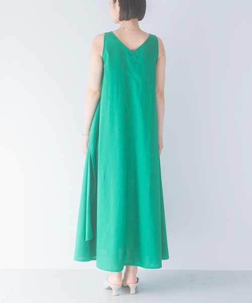 URBAN RESEARCH ROSSO WOMEN(アーバンリサーチ ロッソ)の「リネン混リボンドレス(ワンピース・レディース・ブラック/グリーン/ホワイト系その他/ブルー系その他・FREE)」の15枚目の写真