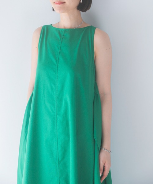 URBAN RESEARCH ROSSO WOMEN(アーバンリサーチ ロッソ)の「リネン混リボンドレス(ワンピース・レディース・ブラック/グリーン/ホワイト系その他/ブルー系その他・FREE)」の14枚目の写真