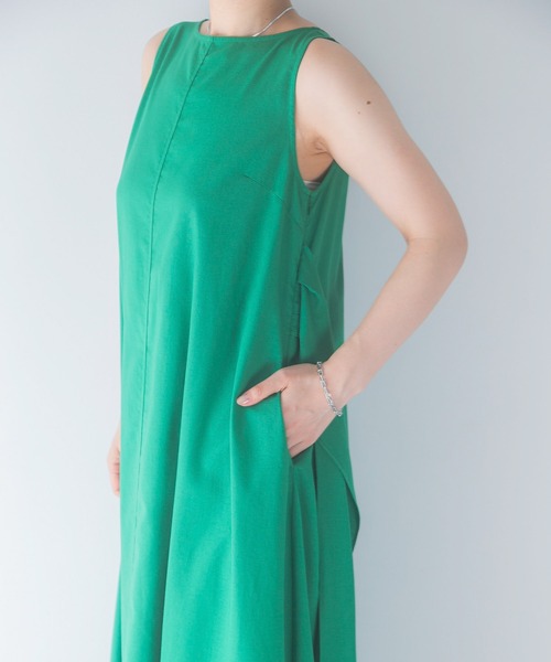 URBAN RESEARCH ROSSO WOMEN(アーバンリサーチ ロッソ)の「リネン混リボンドレス(ワンピース・レディース・ブラック/グリーン/ホワイト系その他/ブルー系その他・FREE)」の5枚目の写真