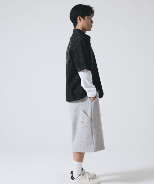 Pendulum(ペンデュラム)の「エッセンシャル 7部カーペンタースウェットバミューダパンツ LR2PU418_2color(その他パンツ・メンズ・ヘザーグレー/ブラック・28/30/32)」の10枚目の写真