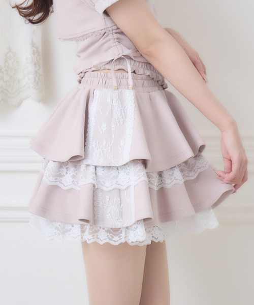 couture BY ROJITA(クチュールバイロジータ)の「【セットアップ対応】ウエストクロスラメスウェットスカパン(スカート・レディース・ピンク/グレー/ブラック・FREE)」の8枚目の写真