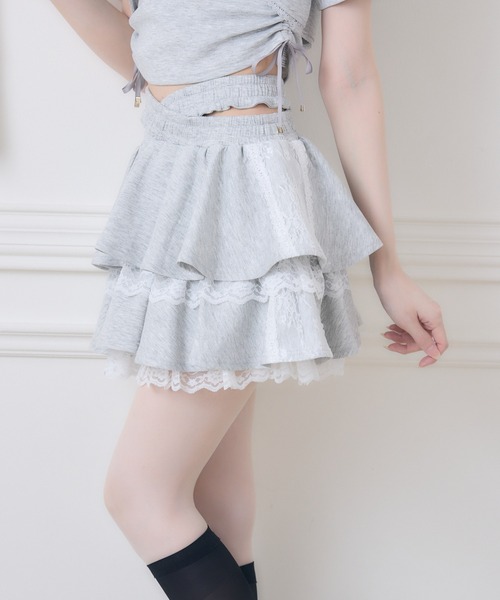 couture BY ROJITA(クチュールバイロジータ)の「【セットアップ対応】ウエストクロスラメスウェットスカパン(スカート・レディース・ピンク/グレー/ブラック・FREE)」の20枚目の写真