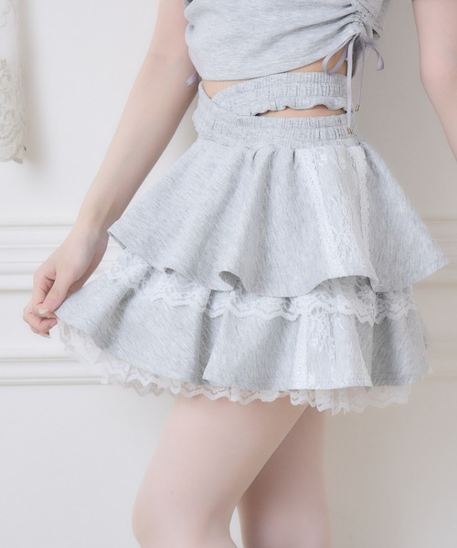 couture BY ROJITA(クチュールバイロジータ)の「【セットアップ対応】ウエストクロスラメスウェットスカパン(スカート・レディース・ピンク/グレー/ブラック・FREE)」の19枚目の写真