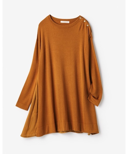 DoCLASSE（ ドゥクラッセ）の「シルクフィール・サテン切替プルオーバー（チュニック・レディース・ダークオレンジ・M/S）」の8枚目の写真