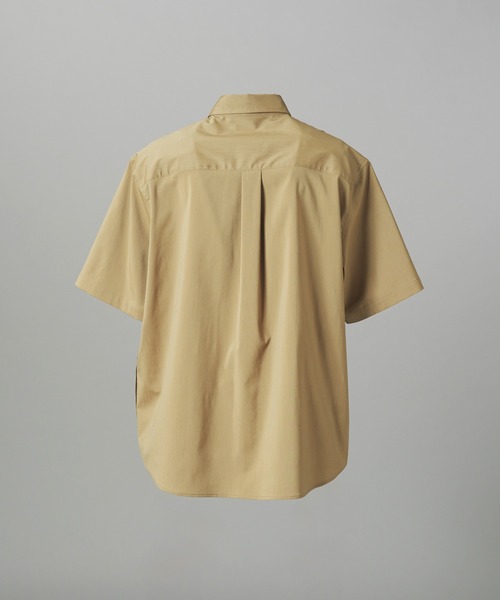 MAISON SPECIAL（メゾンスペシャル）の「《UNISEX》Asymmetric Front Prime-Over Short-sleeve Pullover Shirt/アシンメトリーフロントプライムオーバーショートスリーブプルオーバーシャツ【MAISON SPECIAL/メゾンスペシャル】（シャツ/ブラウス・メンズ・ブラック/ベージュ/ホワイト・2/1/0）」の9枚目の写真