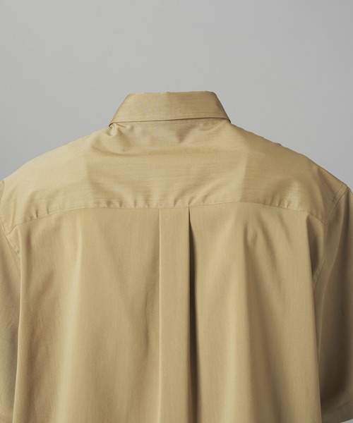 MAISON SPECIAL（メゾンスペシャル）の「《UNISEX》Asymmetric Front Prime-Over Short-sleeve Pullover Shirt/アシンメトリーフロントプライムオーバーショートスリーブプルオーバーシャツ【MAISON SPECIAL/メゾンスペシャル】（シャツ/ブラウス・メンズ・ブラック/ベージュ/ホワイト・2/1/0）」の12枚目の写真