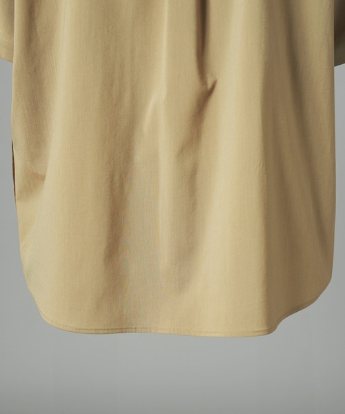 MAISON SPECIAL（メゾンスペシャル）の「《UNISEX》Asymmetric Front Prime-Over Short-sleeve Pullover Shirt/アシンメトリーフロントプライムオーバーショートスリーブプルオーバーシャツ【MAISON SPECIAL/メゾンスペシャル】（シャツ/ブラウス・メンズ・ブラック/ベージュ/ホワイト・2/1/0）」の13枚目の写真