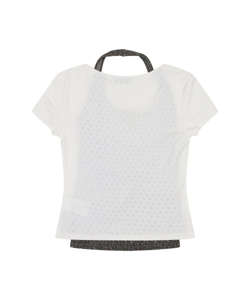 ORDINARY HOLIDAY（オーディナリー ホリデー）の「HALTER LAYERED SHORT SLEEVE SET [WHITE]（Tシャツ/カットソー・レディース・その他・FREE）」の4枚目の写真