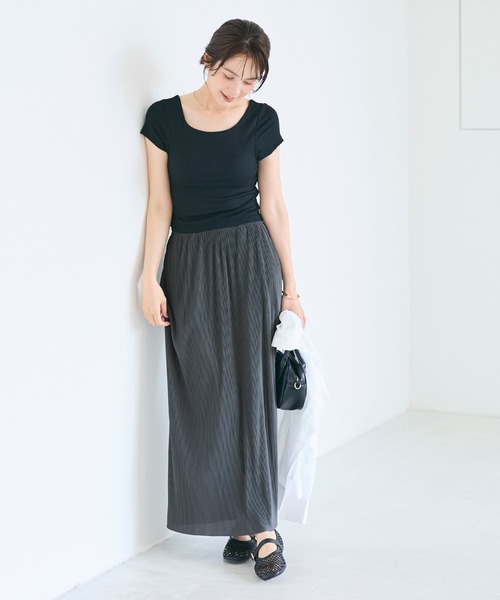 coca（coca）（コカ）の「接触冷感リブスカート（スカート・レディース・チャコール/ブラック・L/M/S）」の19枚目の写真