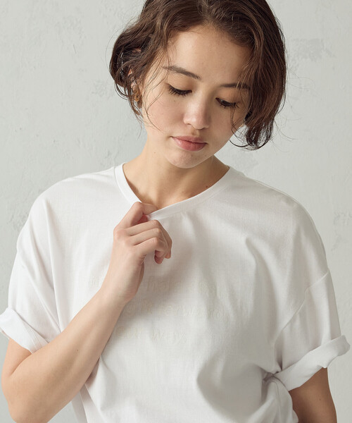 COMME CA ISM(コムサイズム)の「グリッターラメ Tシャツ(Tシャツ/カットソー・レディース・チャコール/ブラック/ホワイト/グレー・LARGE/MEDIUM)」の12枚目の写真
