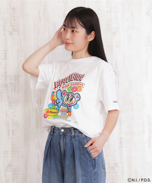 ANGEL BLUE（エンジェルブルー）の「エンジェルブルー Tシャツ ポップキャンディ（Tシャツ/カットソー・レディース・ホワイト系/ブラック系/ブルー系・S/XS/L/M）」の4枚目の写真