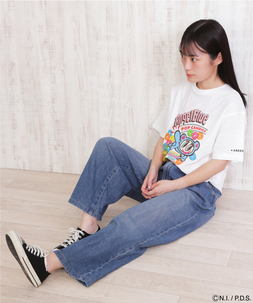 ANGEL BLUE（エンジェルブルー）の「エンジェルブルー Tシャツ ポップキャンディ（Tシャツ/カットソー・レディース・ホワイト系/ブラック系/ブルー系・S/XS/L/M）」の5枚目の写真