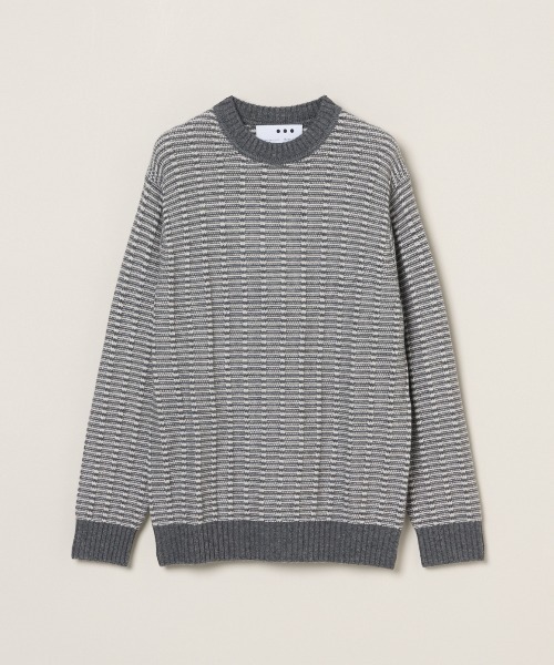 three dots(スリードッツ)の「ウールカシミヤ クルーネック(ニット/セーター・メンズ・ブラック系その他/グレー系その他・MEDIUM/SMALL)」の2枚目の写真
