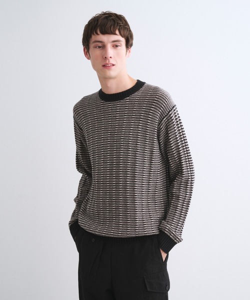 three dots(スリードッツ)の「ウールカシミヤ クルーネック(ニット/セーター・メンズ・ブラック系その他/グレー系その他・MEDIUM/SMALL)」の9枚目の写真