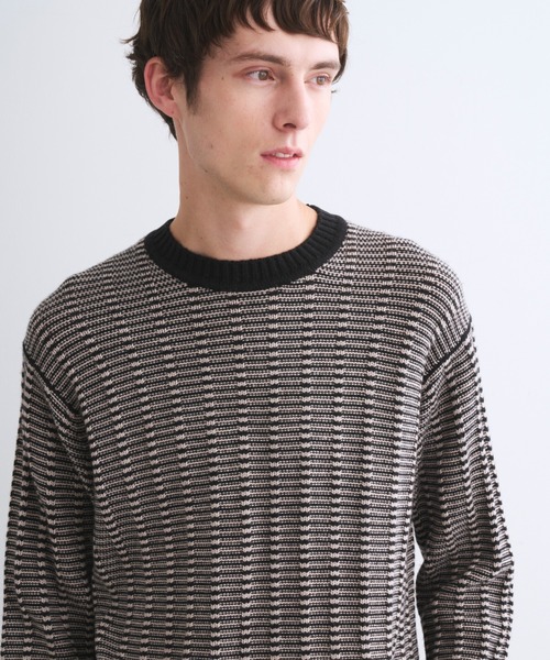 three dots(スリードッツ)の「ウールカシミヤ クルーネック(ニット/セーター・メンズ・ブラック系その他/グレー系その他・MEDIUM/SMALL)」の10枚目の写真