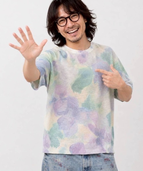 KAMINARI_TOKIO(カミナリトキオ)の「パステルフラワーシアーサマートップス(Tシャツ/カットソー・レディース・パープル系/ピンク系・FREE)」の9枚目の写真