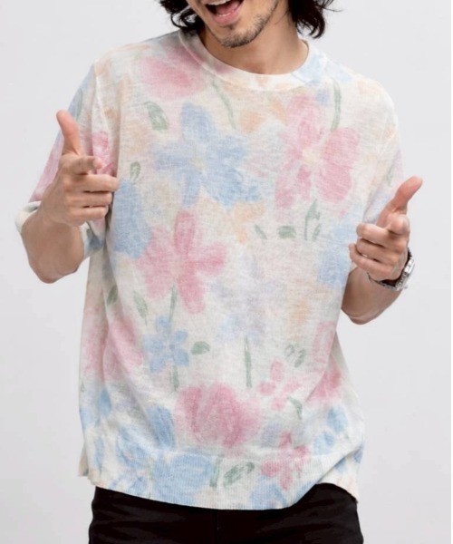 KAMINARI_TOKIO(カミナリトキオ)の「パステルフラワーシアーサマートップス(Tシャツ/カットソー・レディース・パープル系/ピンク系・FREE)」の16枚目の写真