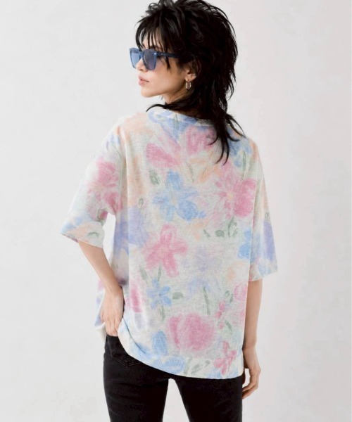 KAMINARI_TOKIO(カミナリトキオ)の「パステルフラワーシアーサマートップス(Tシャツ/カットソー・レディース・パープル系/ピンク系・FREE)」の15枚目の写真