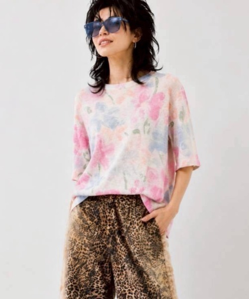 KAMINARI_TOKIO(カミナリトキオ)の「パステルフラワーシアーサマートップス(Tシャツ/カットソー・レディース・パープル系/ピンク系・FREE)」の19枚目の写真