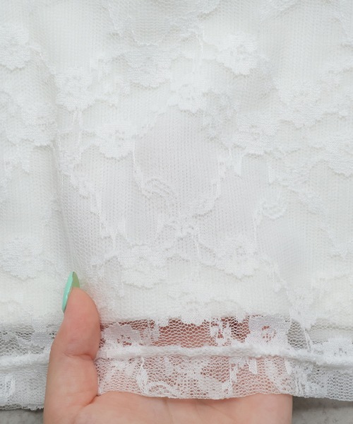 ad thie(アドティエ)の「カップ付き レース キャミソール(キャミソール・レディース・ブラック/オフホワイト・FREE)」の5枚目の写真