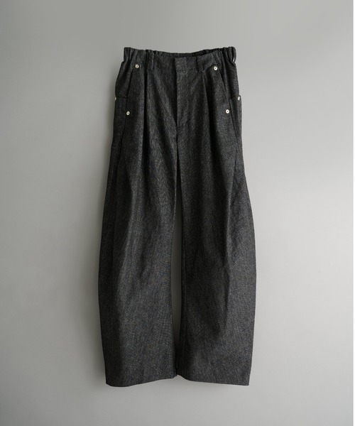 CONZ(コンズ)の「curve leg trousers pique denim 2.0(デニムパンツ・メンズ・ストライプ・1/3/2)」の14枚目の写真