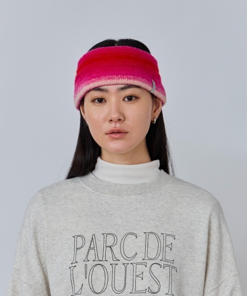 OVERRIDE(オーバーライド)の「OVERRIDE KNIT GRADATION HAIRBAND / オーバーライド(ヘアバンド・レディース・ブラック/ピンク/ブラウン・57~59cm)」の8枚目の写真