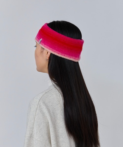 OVERRIDE(オーバーライド)の「OVERRIDE KNIT GRADATION HAIRBAND / オーバーライド(ヘアバンド・レディース・ブラック/ピンク/ブラウン・57~59cm)」の9枚目の写真