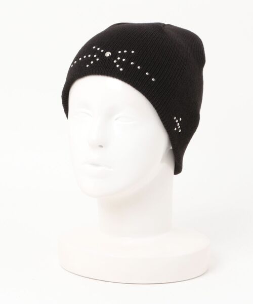 Chikashitsu +（チカシツプラス）の「【Chikashitsu +】stella studs knit beanie / 【チカシツプラス】ステラスタッズニットビーニー（ニットキャップ/ビーニー・メンズ・ブラック・ONE SIZE）」の15枚目の写真