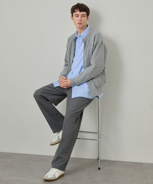 EASENCE(イーズエンス)の「【EASENCE】ドライツイル ストレッチ2タック センタープレス ワイドストレートパンツ スラックス / 速乾・UVカット(スラックス・メンズ・ブラック/ダークブラウン/チャコール/グレイッシュベージュ・M/S/L/XL)」の17枚目の写真