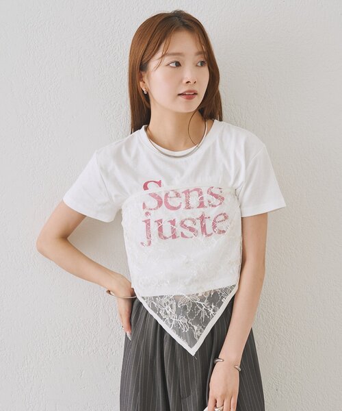 mystic(ミスティック)の「シャイニーレーススカーフ(バンダナ/スカーフ・レディース・ブラック/アイボリー・ONE SIZE)」の12枚目の写真