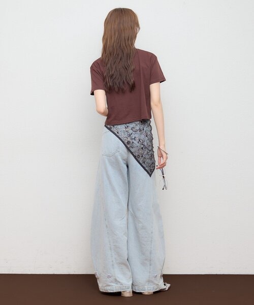 mystic(ミスティック)の「シャイニーレーススカーフ(バンダナ/スカーフ・レディース・ブラック/アイボリー・ONE SIZE)」の17枚目の写真