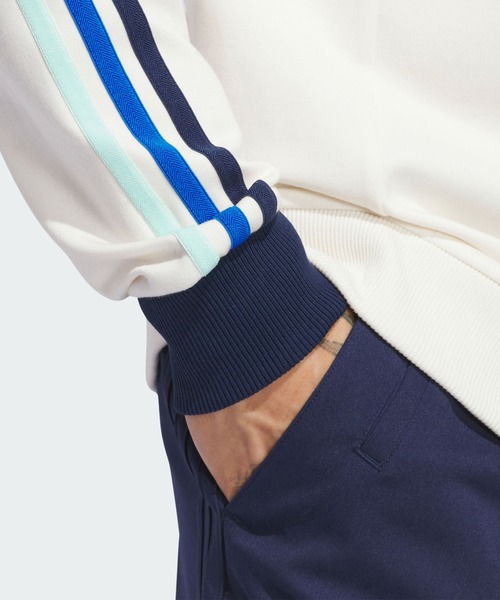 adidas(アディダス)の「オリジナルスゴルフ 3st HZ スウエット【adidas Golf/アディダスゴルフ】(スウェット・メンズ・ホワイト×ブルー・MEDIUM/SMALL/X-LARGE/XX-LARGE/3XL/LARGE)」の6枚目の写真