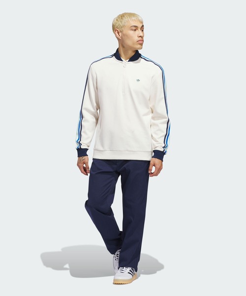 adidas(アディダス)の「オリジナルスゴルフ 3st HZ スウエット【adidas Golf/アディダスゴルフ】(スウェット・メンズ・ホワイト×ブルー・MEDIUM/SMALL/X-LARGE/XX-LARGE/3XL/LARGE)」の4枚目の写真