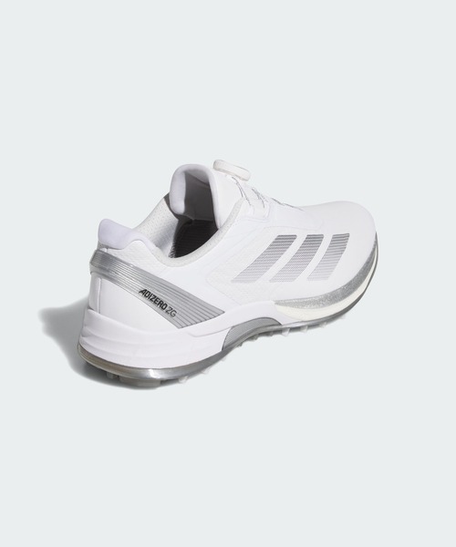 adidas(アディダス)の「adizero Zg Lo ボア スパイクレス ゴルフシューズ / adizero Zg Lo Boa Spikeless Golf Shoes【adidas Golf/アディダスゴルフ】(スニーカー・メンズ・ホワイト×シルバー・26.5cm/26.0cm/29.0cm/28.0cm/27.5cm/27.0cm/24.5cm/25.0cm/25.5cm)」の3枚目の写真