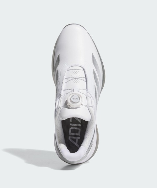 adidas(アディダス)の「adizero Zg Lo ボア スパイクレス ゴルフシューズ / adizero Zg Lo Boa Spikeless Golf Shoes【adidas Golf/アディダスゴルフ】(スニーカー・メンズ・ホワイト×シルバー・26.5cm/26.0cm/29.0cm/28.0cm/27.5cm/27.0cm/24.5cm/25.0cm/25.5cm)」の4枚目の写真