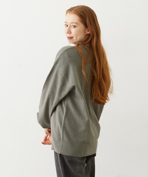MILKFED.(ミルクフェド)の「CHERRY LOGO KNIT TOP(ニット/セーター・レディース・アッシュ/ブラック/オフホワイト・ONE SIZE)」の13枚目の写真