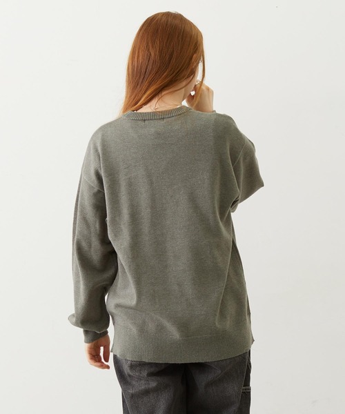 MILKFED.(ミルクフェド)の「CHERRY LOGO KNIT TOP(ニット/セーター・レディース・アッシュ/ブラック/オフホワイト・ONE SIZE)」の14枚目の写真