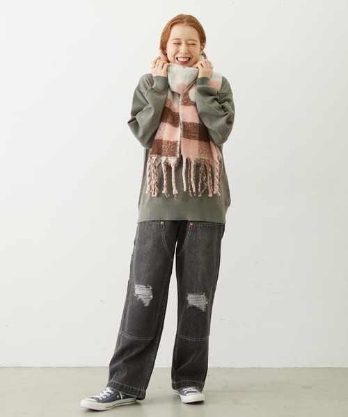 MILKFED.(ミルクフェド)の「CHERRY LOGO KNIT TOP(ニット/セーター・レディース・アッシュ/ブラック/オフホワイト・ONE SIZE)」の20枚目の写真