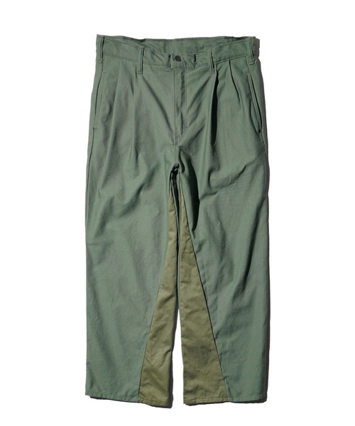 THRIFTY LOOK(スリフティールック)の「THRIFTY LOOK スリフティルック/ US MADE UPCYCLE 2TUCK WIDE PANT(その他パンツ・メンズ・グリーン/カーキ・LARGE/MEDIUM)」の2枚目の写真