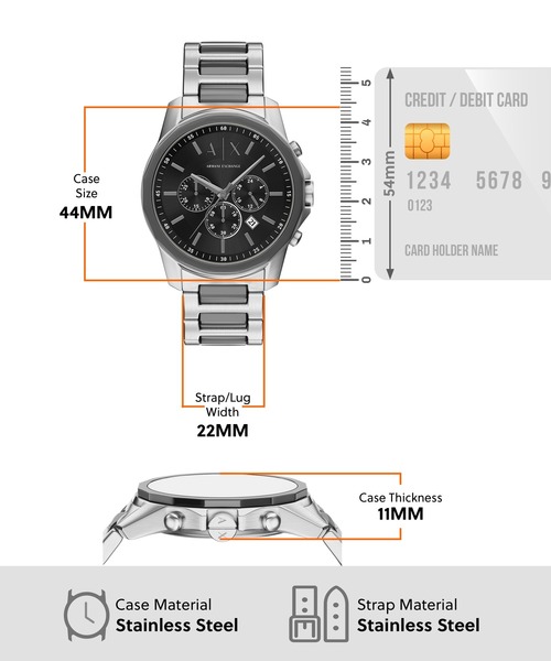 ARMANI EXCHANGE(アルマーニエクスチェンジ)の「アルマーニ・エクスチェンジ 腕時計 メンズ アナログ ステンレス AX7181SET(アナログ腕時計・メンズ・マルチ・FREE)」の5枚目の写真