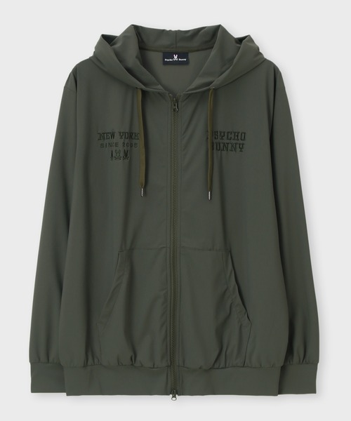 Psycho Bunny(サイコバニー)の「ナイロングリッドポンチ ジップアップパーカ(パーカー・メンズ・ネイビー/カーキ/グレイッシュベージュ・MEDIUM/LARGE/X-LARGE/SMALL)」の12枚目の写真