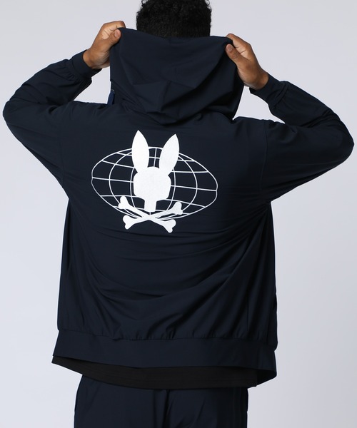 Psycho Bunny(サイコバニー)の「ナイロングリッドポンチ ジップアップパーカ(パーカー・メンズ・ネイビー/カーキ/グレイッシュベージュ・MEDIUM/LARGE/X-LARGE/SMALL)」の16枚目の写真