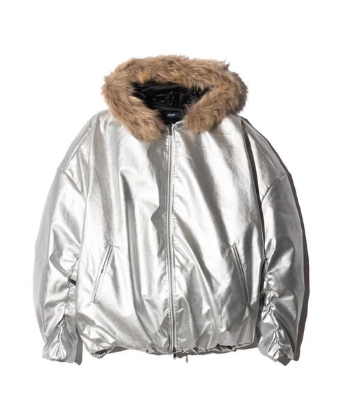glamb(グラム)の「Synth Leather Puff Jacket / シンセレザーパフジャケット(ダウンジャケット/コート・メンズ・オレンジ/シルバー/ミント/ブラック・L/M/S)」の9枚目の写真