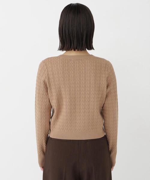 NATURAL BEAUTY BASIC(ナチュラルビューティーベーシック)の「ケーブルショートニット(ニット/セーター・レディース・キャメル/ネイビー/グレー・FREE)」の20枚目の写真