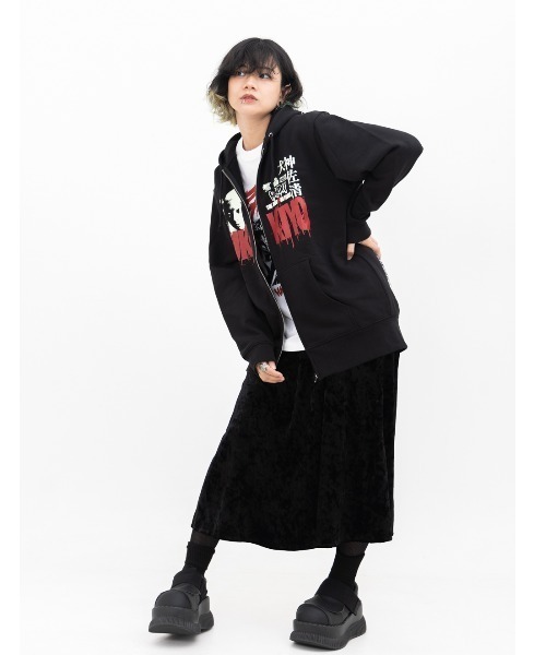 ハードコアチョコレート（ハードコアチョコレート）の「犬神家の一族(THE INUGAMI FAMILY) ZIPパーカ（パーカー・メンズ・ブラック・LARGE/X-LARGE/XX-LARGE）」の7枚目の写真