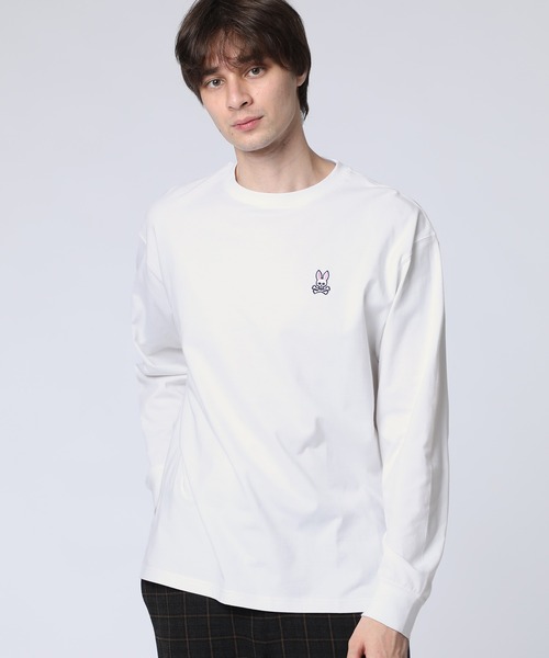 Psycho Bunny(サイコバニー)の「ベーシックバニー ロングスリーブTシャツ(Tシャツ/カットソー・メンズ・ホワイト/ブラック・X-LARGE/LARGE/MEDIUM/SMALL)」の1枚目の写真